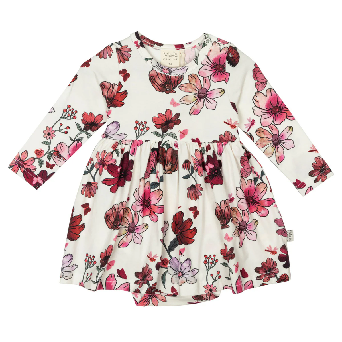 فستان اطفال بنقشات زهرية